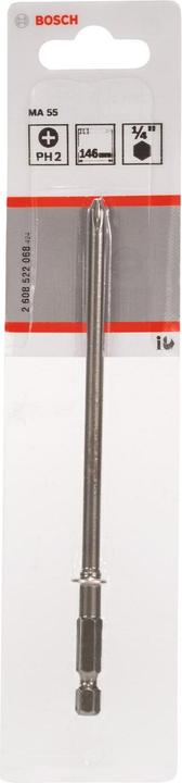 Actual product image Bosch Professional Zubehör Screwdriver bit extra hard PH 2, 145 mm, pack of 1 (Cross Phillips PH M2)