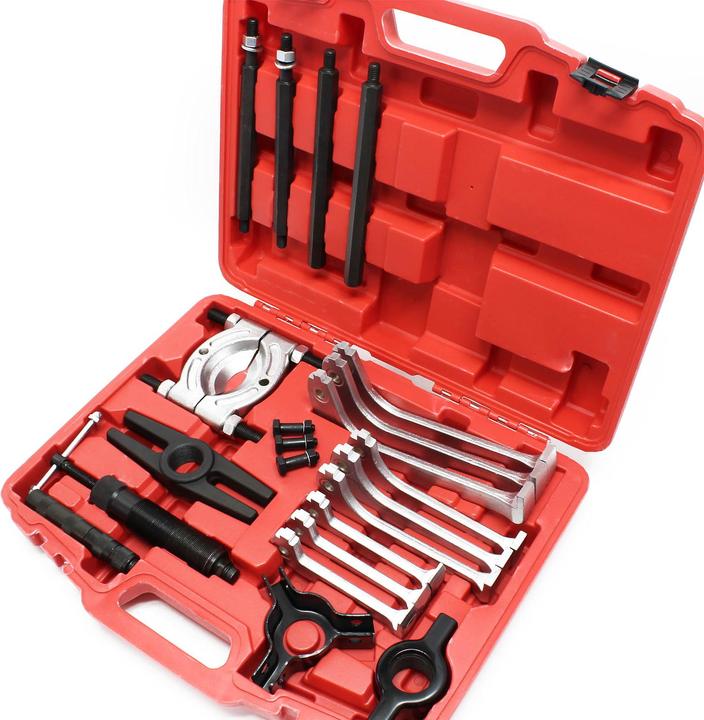 Produktbild Wiltec Hydraulik Abzieher Set 10t Lagerabzieher Auszieher hydraulisch im Koffer