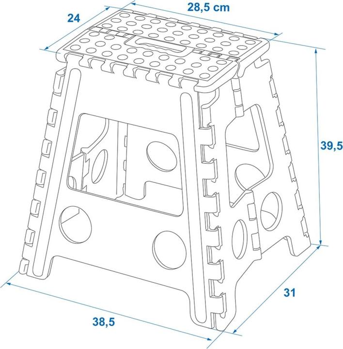 Produktbild ProPlus Klappbarer Tritthocker (Trittleiter, 29 cm)
