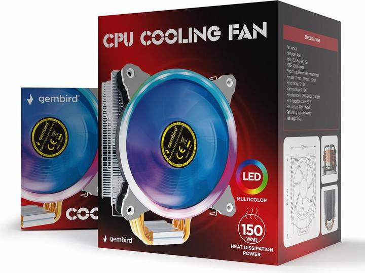 Actual product image Gembird CPU-HURACAN-ARGB-X130 (120 mm)