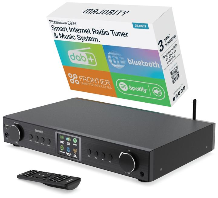 Image du produit Majority Fitzwilliam 2024 Black DAB+ Radio (Webradio, DAB+ DAB, FM, VHF, Bluetooth, WiFi)