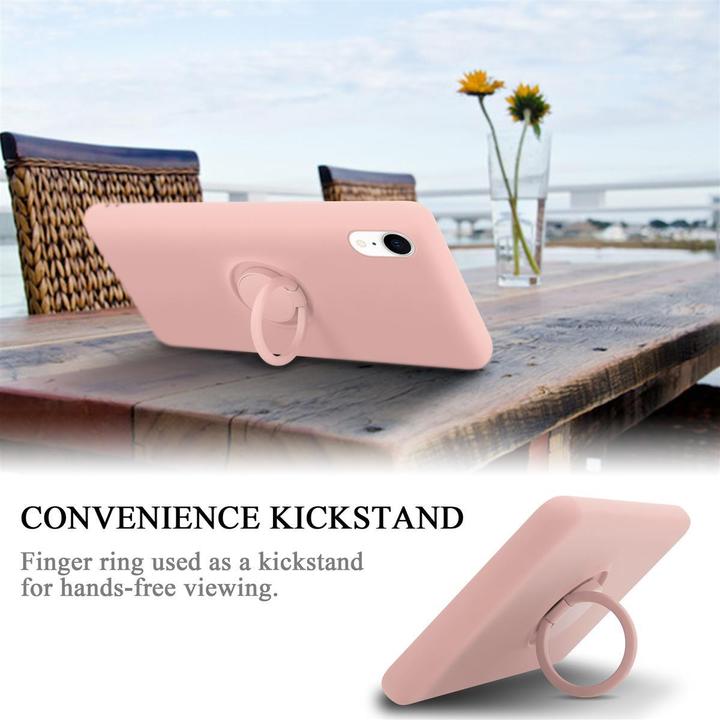 Productafbeelding Cadorabo TPU Vloeibare Ring Silicone Hoesje (Apple iPhone XR)