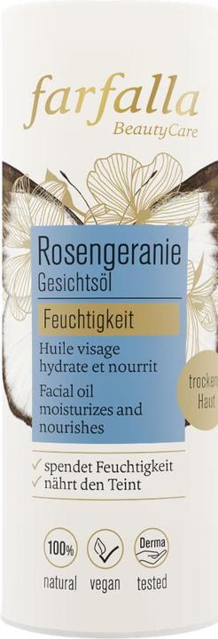 Actual product image Farfalla Moisturizing face oil rose geranium oil (15 ml, Face oil)