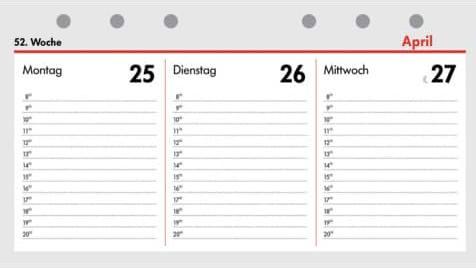 BSB Replacement calendar A6 landscape 1W 2S (A6)