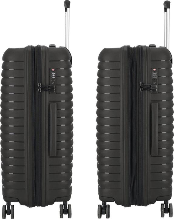 Immagine prodotto D&N Travel Line 4500 set di valigie a 4 ruote da 3 pezzi con piega elastica (205 l, XL (da 115l))