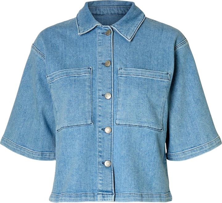 Actual product image Selected Femme Denim Kurzarmhemd (42)