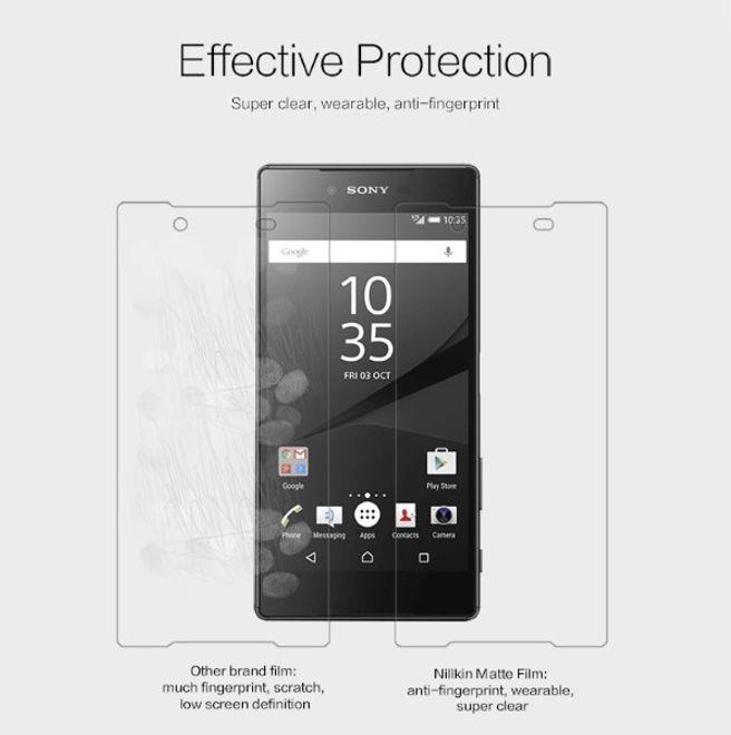 Actual product image Nillkin Matte Series (1 Piece, Sony Xperia Z5 Premium Dual, Sony Xperia Z5 Premium)