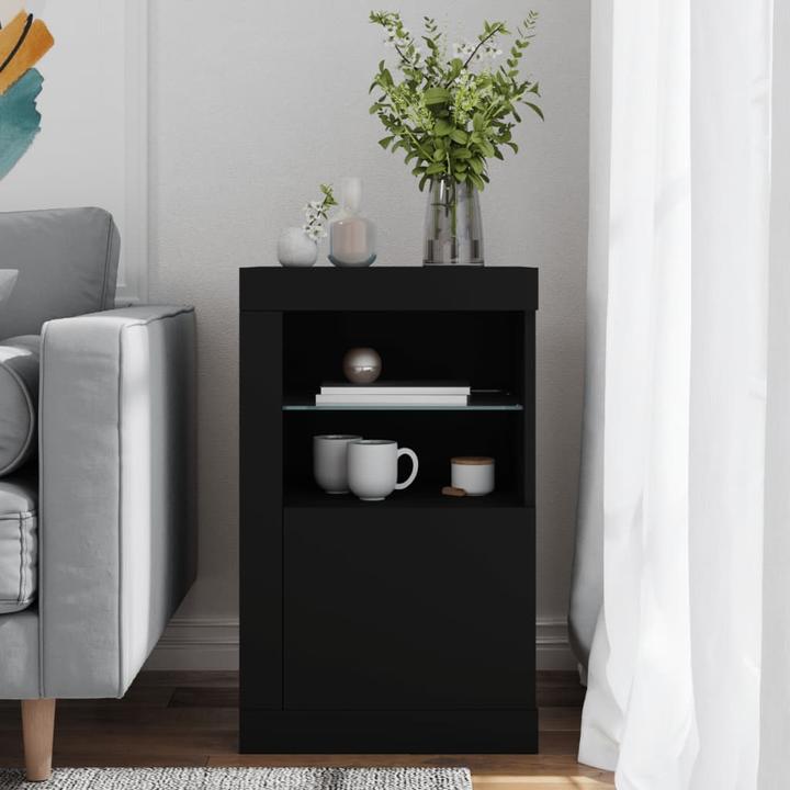 Image du produit VidaXL Armoire d'appoint avec lampes LED Noir (41 x 37 x 67 cm)