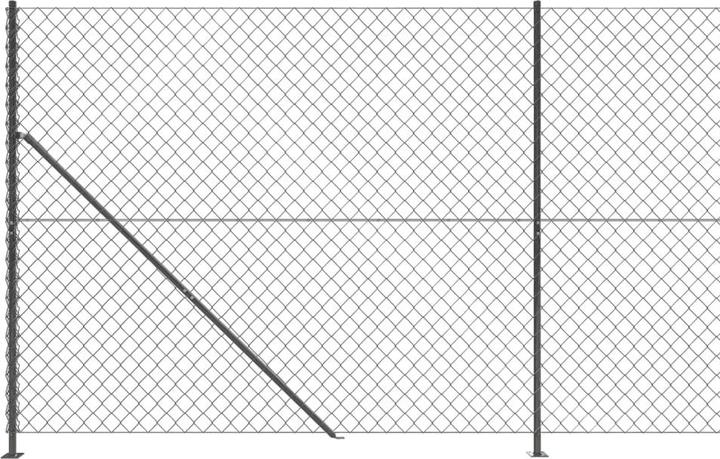 Produktbild VidaXL Maschendrahtzaun mit Bodenflansch Anthrazit 1,6x10 m