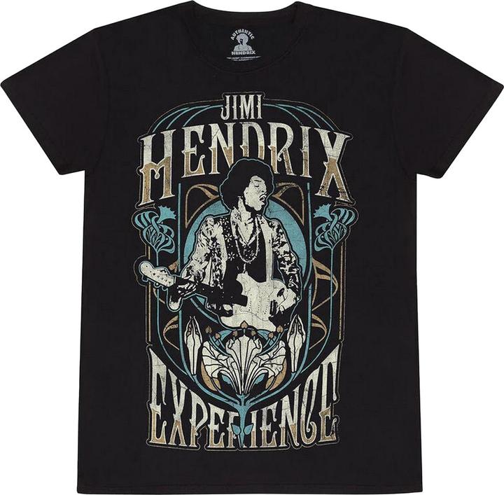 Actual product image Jimi Hendrix Unisex Adult Art Nouveau T-Shirt (L)