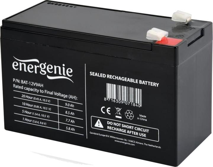 Actual product image Gembird 12V 9 Ah Sealed Lead Acid (VRLA) 9Ah 12V UPS Battery