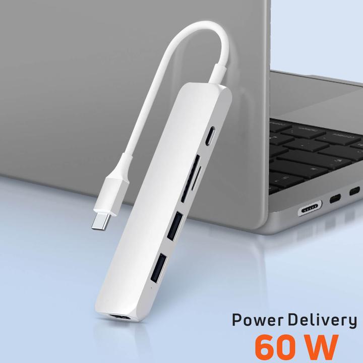 Immagine prodotto Satechi USB-C Slim Multiport V2 (USB-C, 6 Porti)