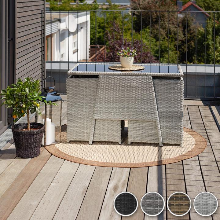 Actual product image tectake Rattan garden furniture set Lausanne