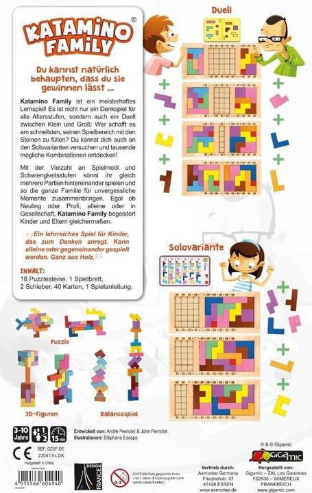 Produktbild Gigamic Katamino Family, Knobelspiel, für 1-2 Spieler, ab 3 Jahren (DE-Ausgabe) (Deutsch)
