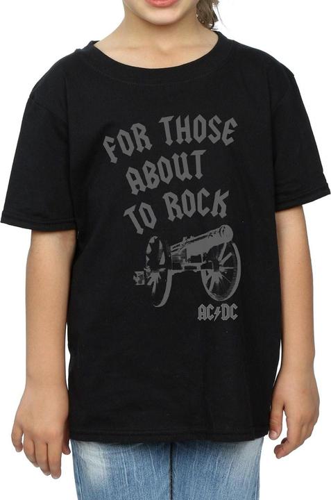 Actual product image AC/DC Girls For Those About To Rock Cannon Cotton T-Shirt (140, 146)