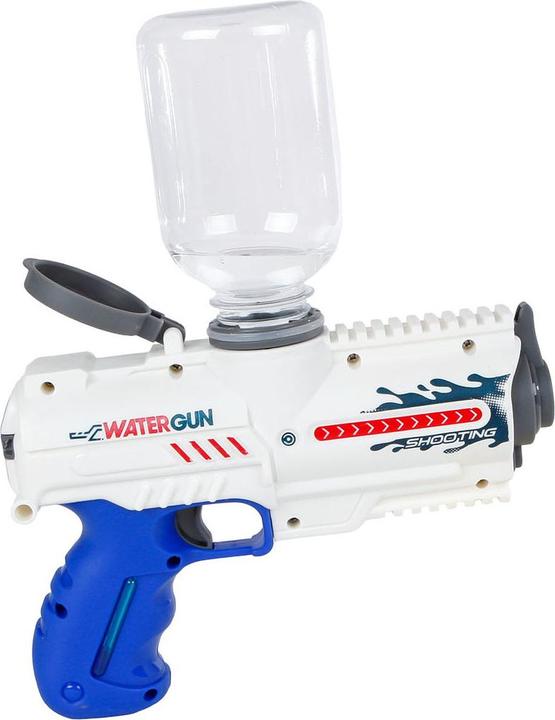 Immagine prodotto Pistola ad acqua elettrica Sun Fun con bottiglia, bianco/blu, 18 cm