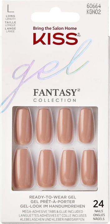 Produktbild KISS Gel Fantasy Nail Kit - Absolutely Fabulous (Kunstnägel, Durchsichtig, Bordeaux)