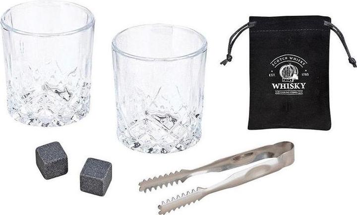 Actual product image G. Wurm Whiskey stone set, ice cube made of soapstone 2x2x (3 dl, 6 x, Whisky glass)