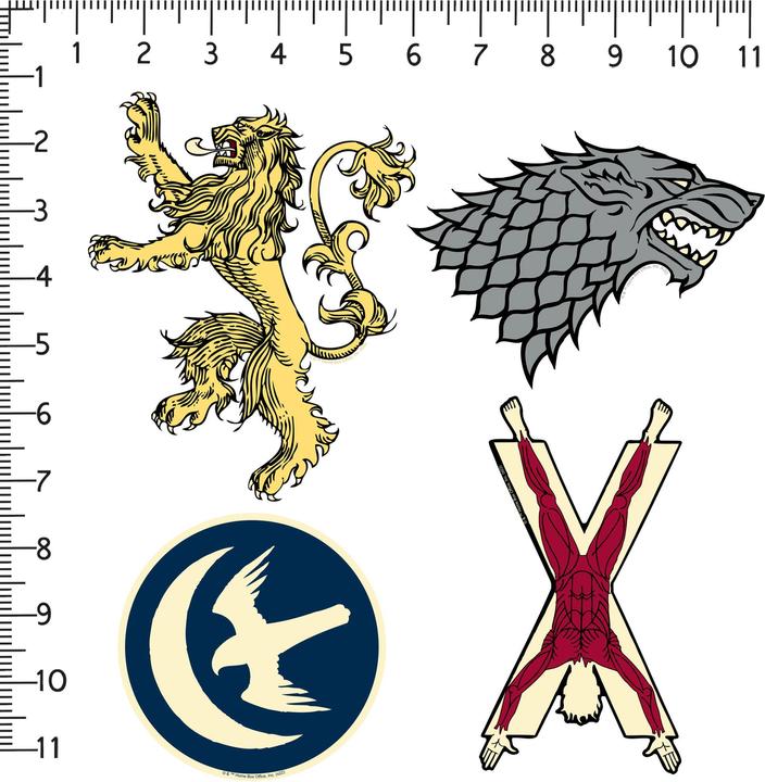 Produktbild Game of Thrones Hauswappen Aufkleber Deluxe 50erPack Vinyl