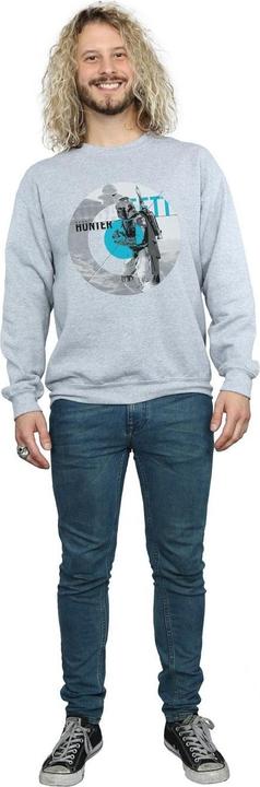 Actual product image Star Wars Mens Boba Fett Bounty Hunter Circle Sweatshirt (M)