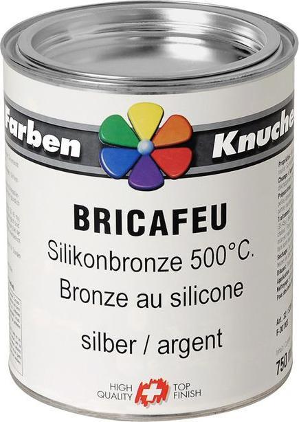 Image du produit Knuchel Peinture silicone 500° Bricafeu (Argent, 0.13 l)