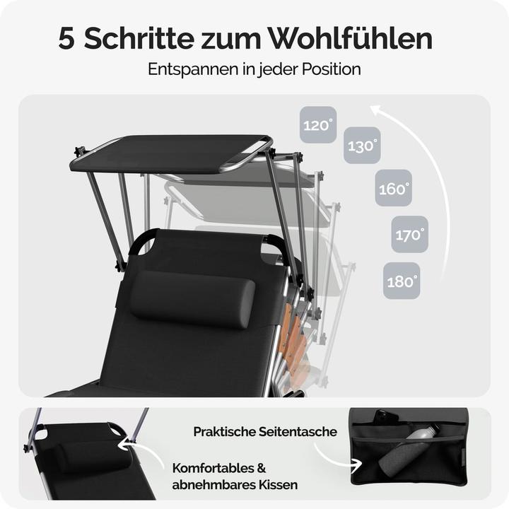 Produktbild Casaria Sonnenliege (210 cm)