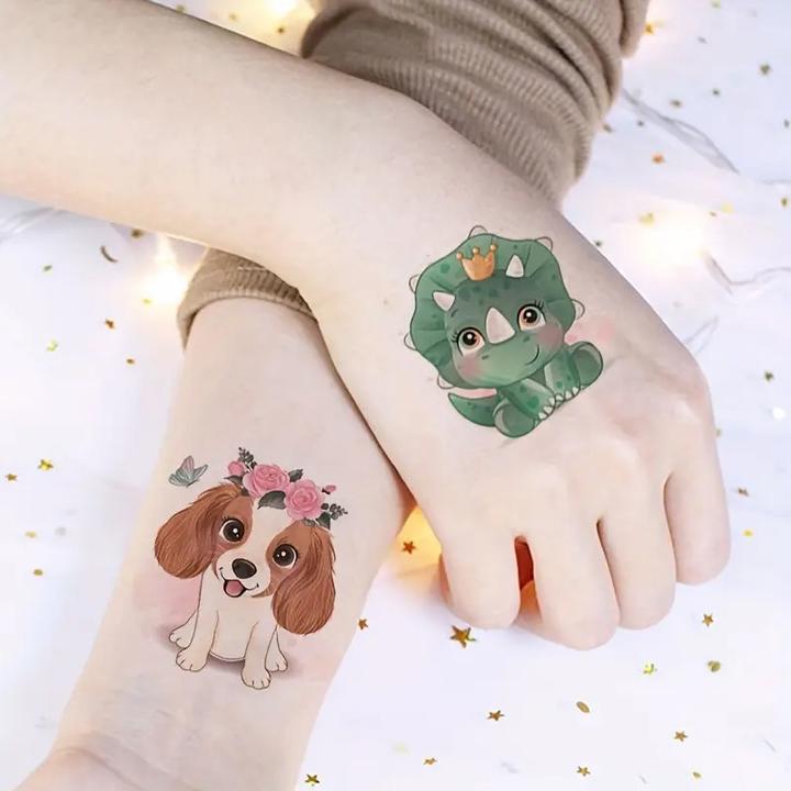 Produktbild The Toy Company 40 Stück Temporäre Tattoos für Kinder mit niedlichen Tiermotiven