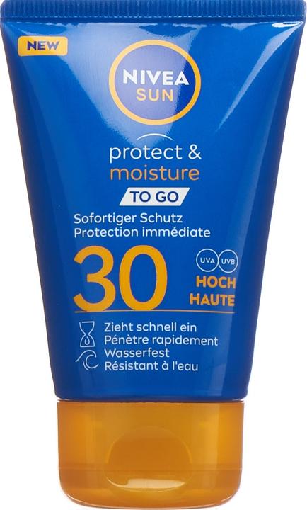 Produktbild NIVEA Sonnencreme Schutz & Pflege To Go LSF 30 (Sonnencreme, SPF 30, 50 ml, 65 g)