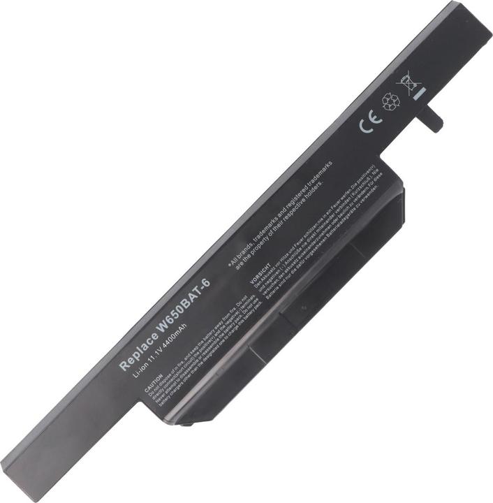 Actual product image AccuCell Battery suitable for Clevo W650BAT-6 Battery 6-87-W650S-4D4A, 6-87-W650S-4D4A1, 6-87-W650S-4D4A2 (4400 mAh)