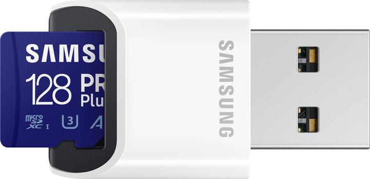 Produktbild Samsung SD MicroSD Card SDXC PRO Plus Reader (128 GB, microSDXC, U3, UHS-I)