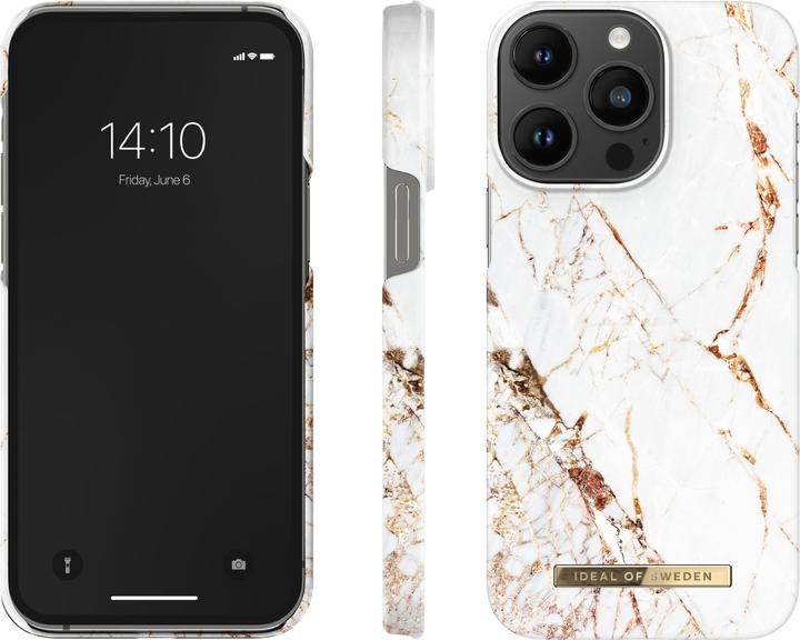 Actual product image iDeal Of Sweden Designer cover with MAGSAFE Carrara Gold (Apple iPhone 14 Pro Max)
