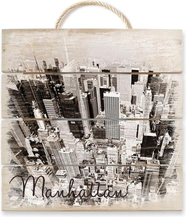 Actual product image Trenddeko Manhattan aerial view (40 x 41.5 cm)