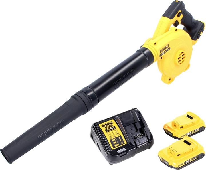 Image du produit DeWalt DCV 100 D2 Souffleur/souffleur de feuilles sans fil 18 V + 2 x DCB 183 Batterie 2 Ah + chargeur (Fonctionnement sur batterie, Souffleur de feuilles)