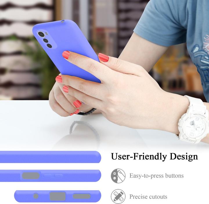 Productafbeelding Cadorabo TPU Liquid Silicone Hoesje Cover voor Motorola MOTO E32 4G / E32S (Motorola Moto E32s)