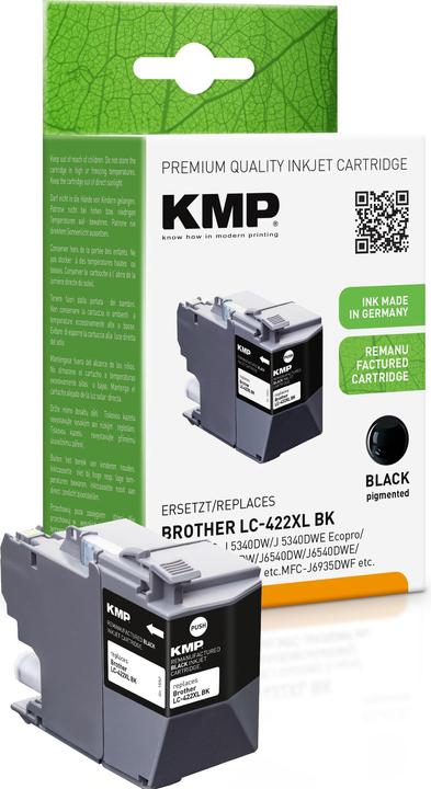 Actual product image KMP Cartridge Brother MFC-J5340DW LC422XLBK black 3000S. 66ml remanufactured (LBC)