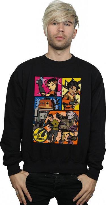 Actual product image Star Wars Mens Rebels Comic Strip Sweatshirt (XL)