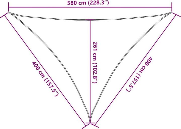 Produktbild VidaXL Sonnensegel (400 x 400 x 580 cm)