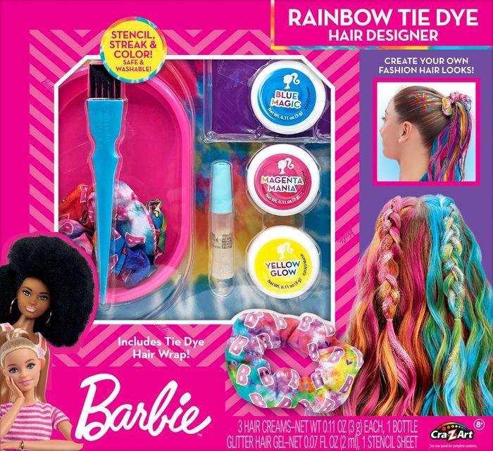 Actual product image Barbie Hair Designer set Rainbow Tie-Dye