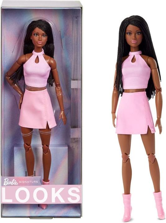 Actual product image Barbie Signature Looks 21 - Tall, Braids, Pink Skirt Outfit