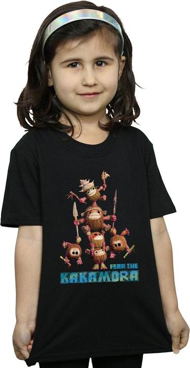 Actual product image Disney Girls Moana Fear The Kakamora Cotton T-Shirt (152, 158)