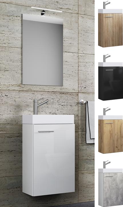Produktbild VCM 3 tlg. Gäste WC Waschplatz Waschtisch Slito Spiegel