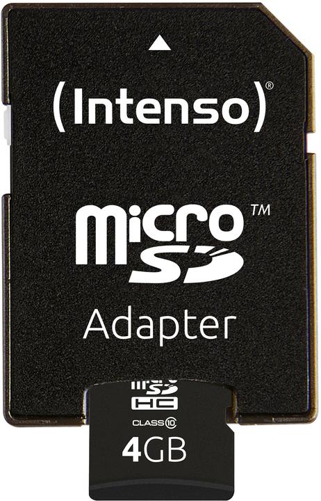 Image du produit Intenso microSD Class 10 (4 Go, microSDHC, U1)