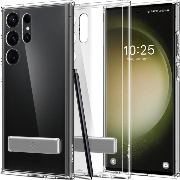 Spigen Ultra Hybrid S Case pour S918B Samsung Galaxy S23 Ultra - crystal clear (Samsung Galaxy S23 Ultra)