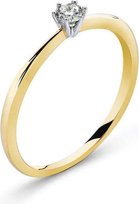 Image du produit Natsumi Schmuck Bague diamant or jaune 18C/750 0.10 ct H si (52, Or 750/18 K)