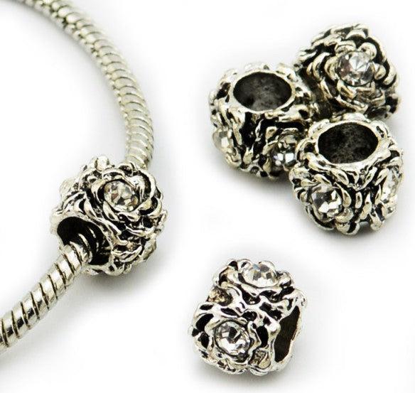 Immagine prodotto Hermex Strass Rose Bead argento placcato 925 - Argenteo (Argento 925)