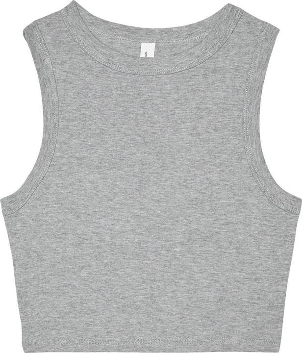 Actual product image Bella Canvas Womens/Ladies Heather Micro-Rib Cropped Muscle Tank Top (38 D)