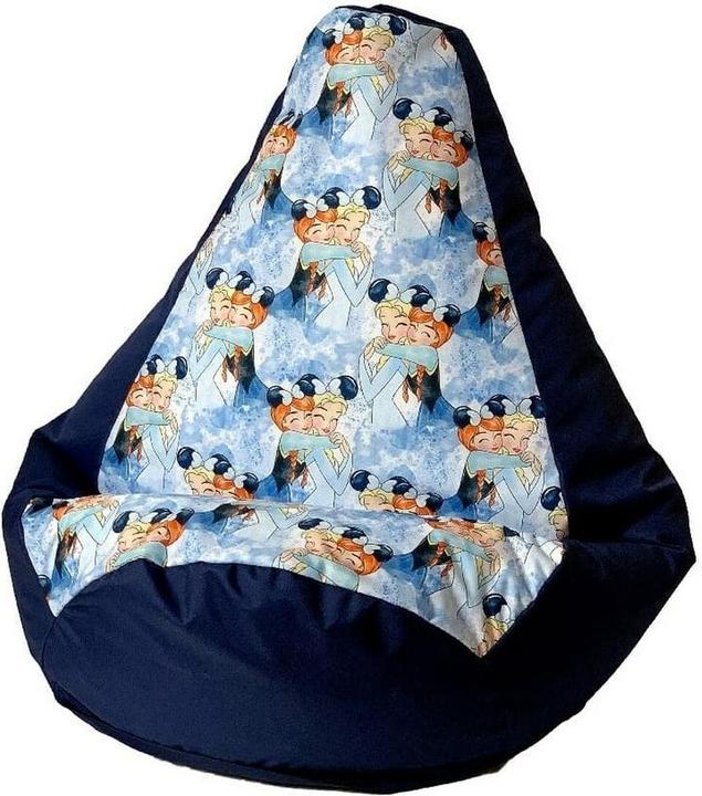 Immagine prodotto Go Gift Borsa Sako pouf stampa pera blu navy - Frozen L 105 x 80 cm
