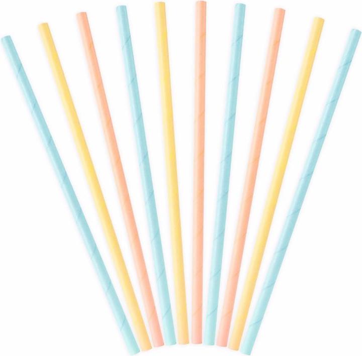 Image du produit Partydeco Pailles en papier Summer time (10 pcs) (10 x)