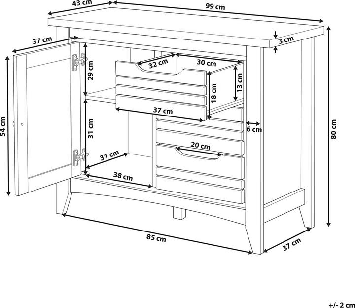 Actual product image Beliani Agora (99 x 43 x 80 cm)