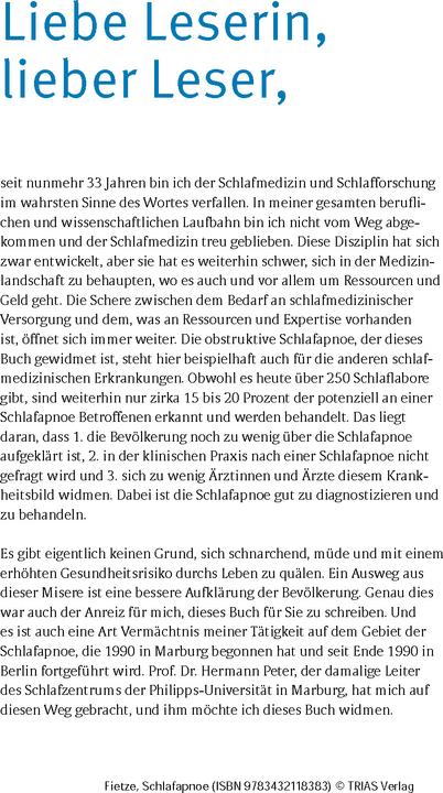 Immagine prodotto Schlafapnoe (Tedesco, Fietze, Ingo, 2024)